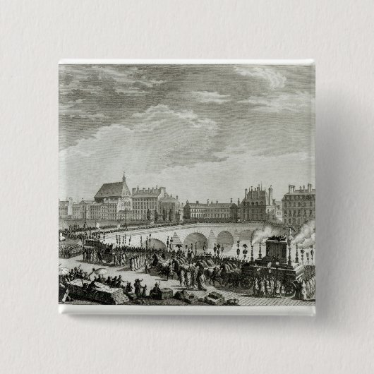 De triomf van Voltaire Vierkante Button 5,1 Cm (Voorkant)