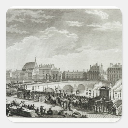 De triomf van Voltaire Vierkante Sticker (Voorkant)