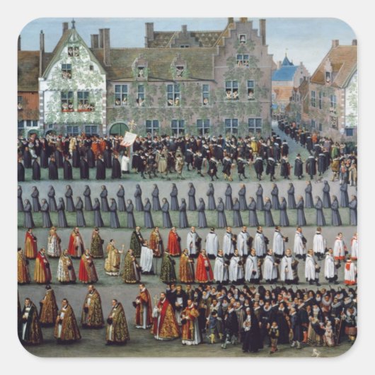 De triomf vierkante sticker (Voorkant)