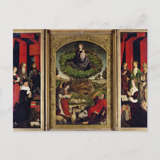 De triptych van Mozes en de verbrande Struik Briefkaart (Voorkant)