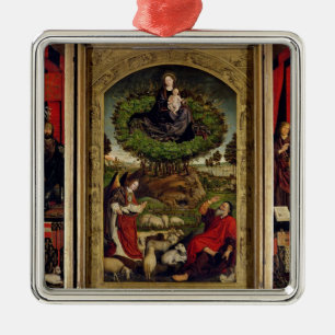 De triptych van Mozes en de verbrande Struik Metalen Ornament