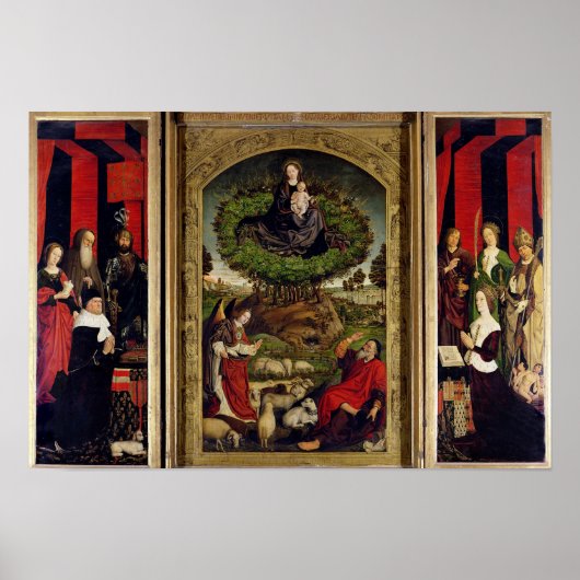 De triptych van Mozes en de verbrande Struik Poster (Voorkant)