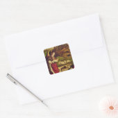 De triptych van Mozes en de verbrande Struik Vierkante Sticker (Envelop)