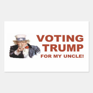 De Troef van de stemming voor mijn oom Rechthoekige Sticker