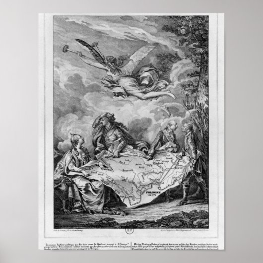 De Troelfth Cake, eerste verdeling van Polen Poster (Voorkant)