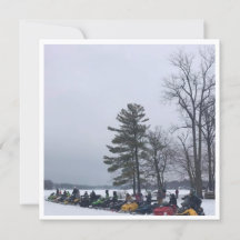 De troep van de sneeuwscooter op het Meer Michigan
