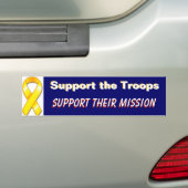De troepen steunen hun militaire missie bumpersticker (Op auto)
