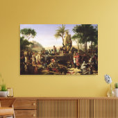 De troepen van de Nijlbank hebben hun werk gestaak Canvas Afdruk (Insitu (Woonkamer))