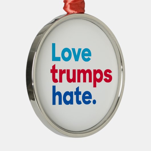 "De troevenhaat van de liefde " Metalen Ornament (Rechts)