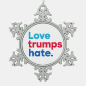 "De troevenhaat van de liefde " Tin Sneeuwvlok Ornament (Voorkant)