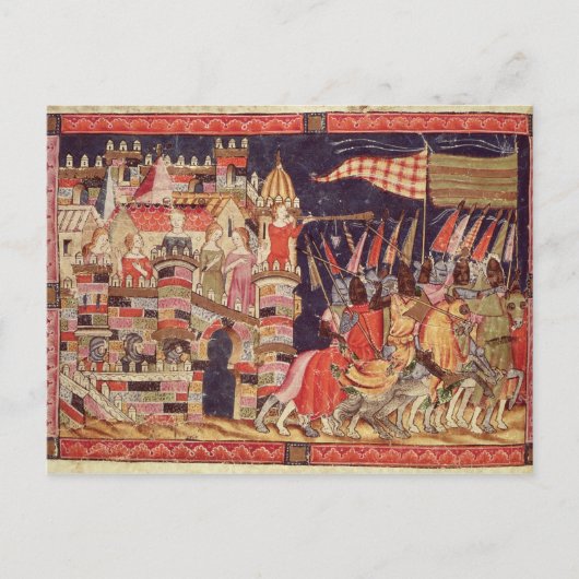De Trojanen die de strijd verlaten Briefkaart (Voorkant)