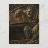 De trol bij de deur briefkaart (Voorkant)