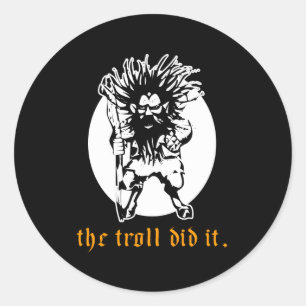 De troll deed het ronde sticker
