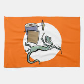 De trommelhagedis theedoek (Horizontaal)