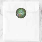 De trommelhagel ronde sticker (Tas)