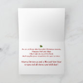 De Trompet van Kerstmis, liet trompetten de Feestdagen Kaart (Binnen)