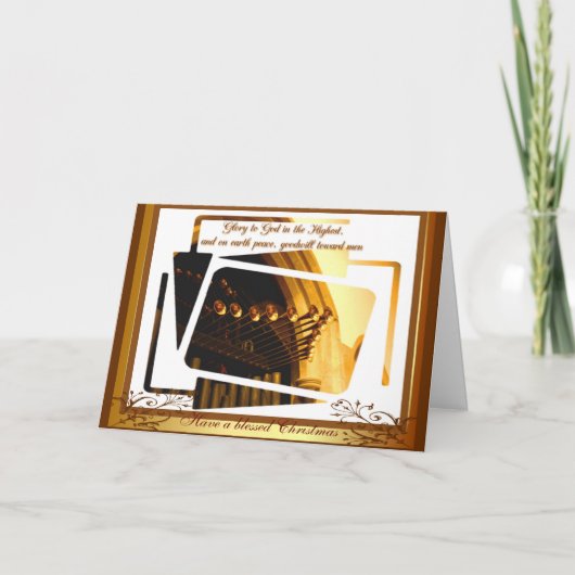 De trompetten van de viering feestdagen kaart (Voorkant)