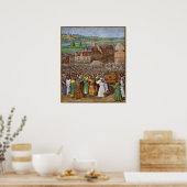 De trompetten van Jericho van Jean Fouquet Poster (Keuken)