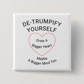 De-trompetter jezelf vierkante button 5,1 cm (Voorkant)