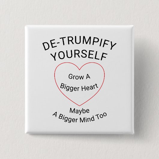 De-trompetter jezelf vierkante button 5,1 cm (Voorkant)