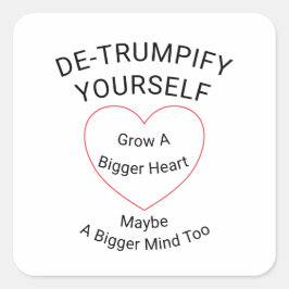 De-trompetter jezelf vierkante sticker