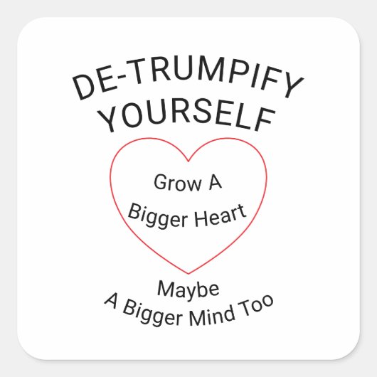 De-trompetter jezelf vierkante sticker (Voorkant)