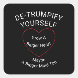 De-trompetter jezelf vierkante sticker