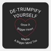 De-trompetter jezelf vierkante sticker (Voorkant)