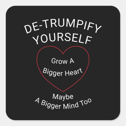 De-trompetter jezelf vierkante sticker (Voorkant)