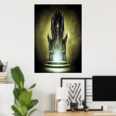 De troon | AI Art Poster (Thuiskantoor)