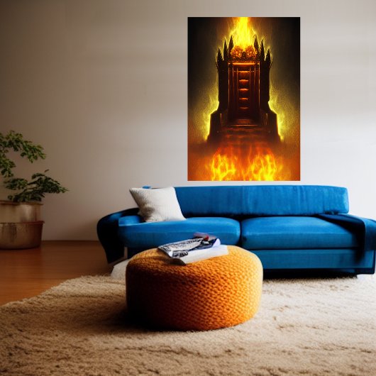 De troon in de hel | AI Art Poster