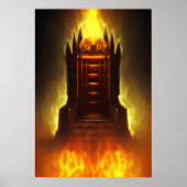 De troon in de hel | AI Art Poster (Voorkant)