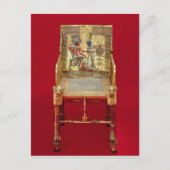 De troon, van de Tutankhamun Briefkaart (Voorkant)