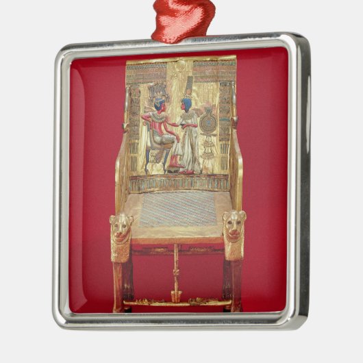 De troon, van de Tutankhamun Metalen Ornament (Links)