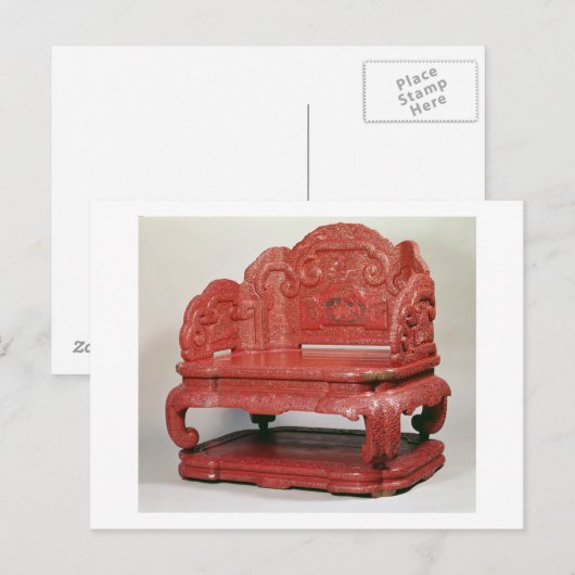De troon van keizer Ch'ien Lung (1736-95) Briefkaart (Voorkant / Achterkant)