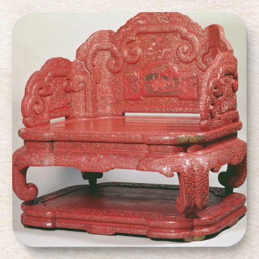 De troon van keizer Ch'ien Lung (1736-95) Drankjes Onderzetter (Voorkant)