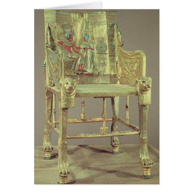 De troon van Tutankhamun Nieuw Koninkrijk (Voorkant)