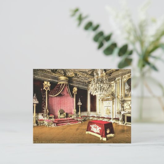 De troonzaal, Fontainebleau Palace, Frankrijk, lui Briefkaart (Staand voorkant)