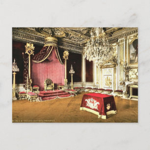 De troonzaal, Fontainebleau Palace, Frankrijk, lui Briefkaart