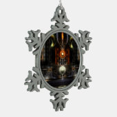 De troonzaal tinnen sneeuwvlok ornament (Links)