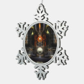 De troonzaal tinnen sneeuwvlok ornament (Rechts)