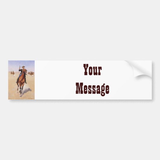 De Trooper van Frederic Remington Bumpersticker (Voorkant)