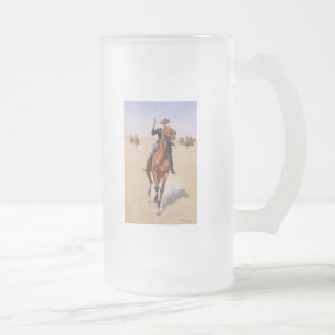 De Trooper van Frederic Remington Matglas Bierpul