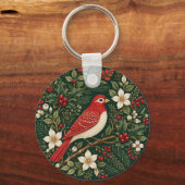 De troost van de winterzangvogel sleutelhanger (Voorkant)