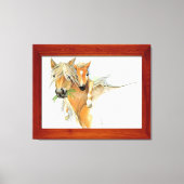 De troost van moeder, liefde, paard en veulen canvas afdruk (Voorkant)