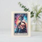 De Trooster Tarot Teddybeer Skelet Moeder Briefkaart (Staand voorkant)