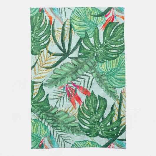 De tropen | Oerwoud Botanische vogel van het parad Theedoek (Verticaal)