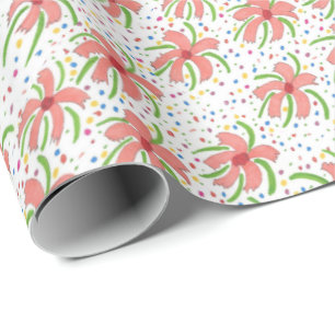 De tropische Bloemen van de Fiesta Cadeaupapier