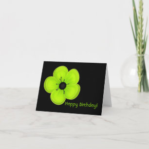 De tropische BloemenKaart van de Verjaardag Kaart