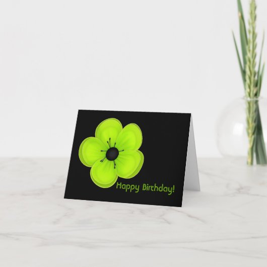 De tropische BloemenKaart van de Verjaardag Kaart (Voorkant)